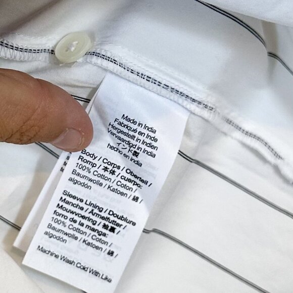 NWT Madewell Shirred Bubble-Sleeve Button-Up Shirt - Size: XXS - Picture 6 of 14